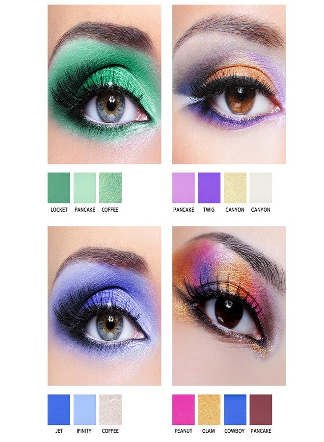 MYUANGO Bold Dimensions Eyeshadow Palette - 45 Shades of Matte, Shimmer, and Glitter in Purple, Green, Yellow, Pink, and Grey - High-Pigment, Long-Lasting, Waterproof - Blendable Formula - Image 4