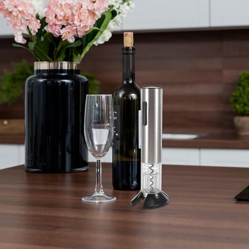 Rechargeable Electric Wine Opener Automatic Corkscrew with Vacuum Stopper and Foil Cutter Stainless Steel USB Charging - Image 4
