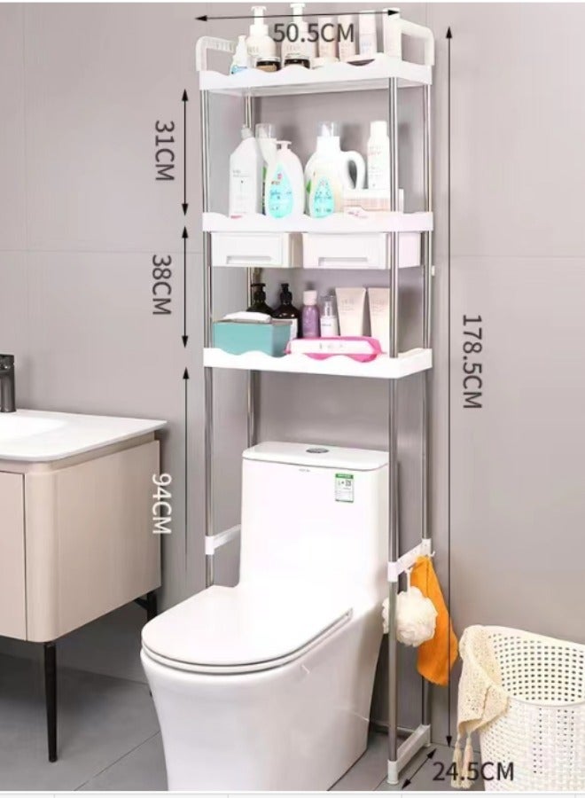 SHEE ONE Over the toilet bathroom shelf with multi-layer storage space - Image 2
