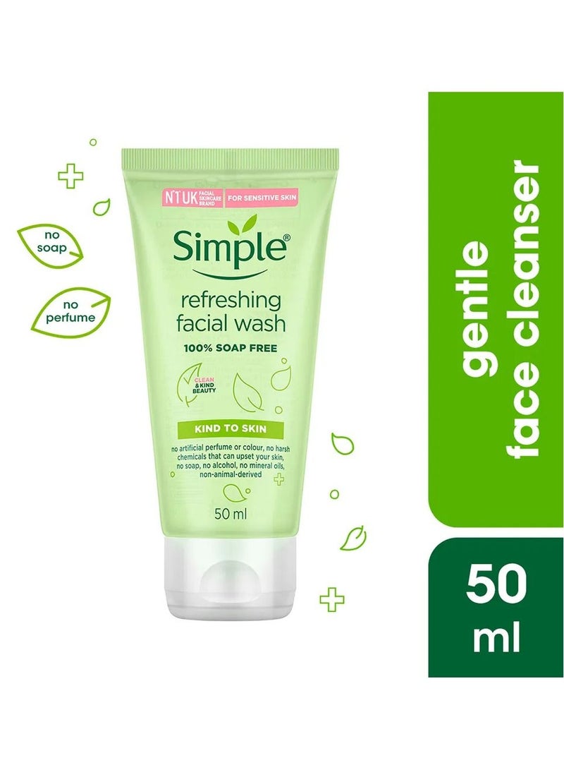 simple Refreshing Facial Wash 50ml - Image 1