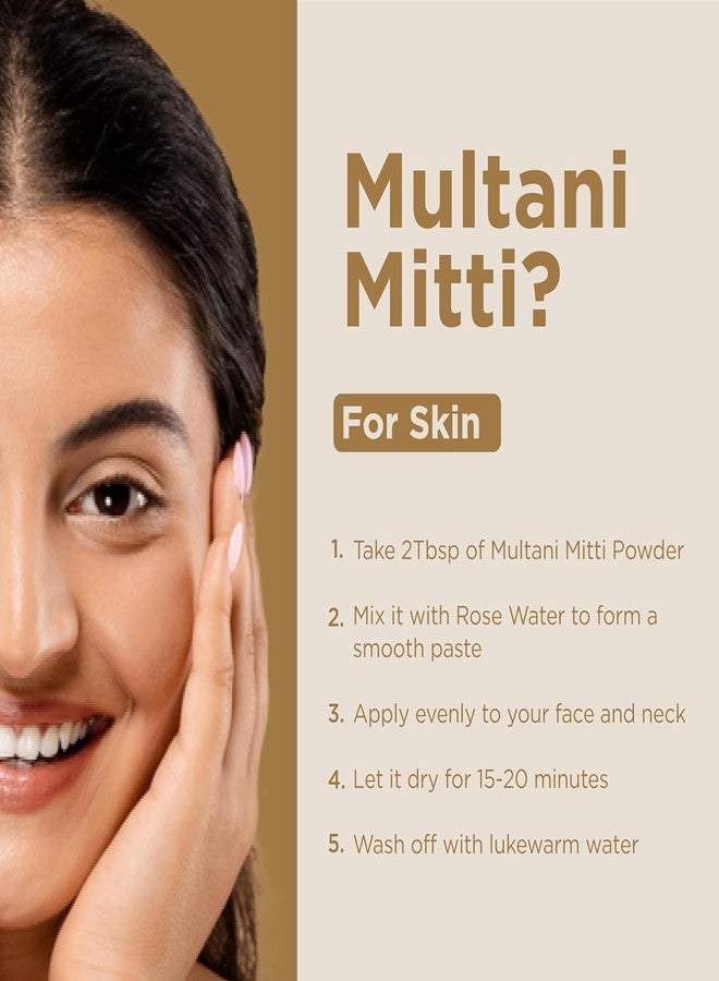 DORLANK 100% Natural Multani Mitti Powder For Face Skin And Hair Care Removes Dead Skin, Cleanses Pores, Reduces Dandruff & Glowing Skin (200g) - Image 3