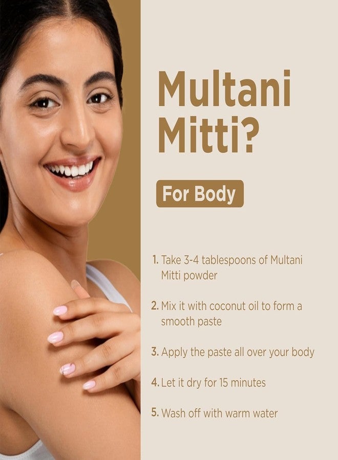 DORLANK 100% Natural Multani Mitti Powder For Face Skin And Hair Care Removes Dead Skin, Cleanses Pores, Reduces Dandruff & Glowing Skin (200g) - Image 5