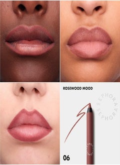 SEPHORA SEPHORA COLLECTION Colorful 8HR Longwear Transferproof Lip Liner 06 Rosewood Mood - Matte Rosewood Nude – Waterproof Precision Lip Pencil in Soft Pink, 1.2g  - Image 2