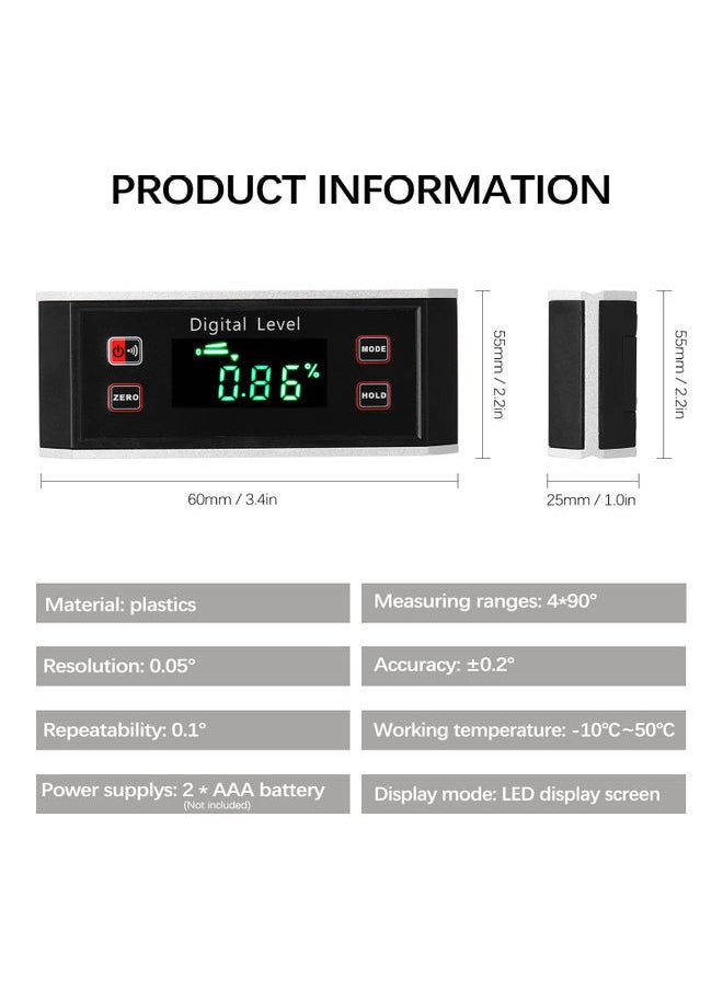 NIBEMINENT Portable High Precisions Angle Finder Black  - Image 3