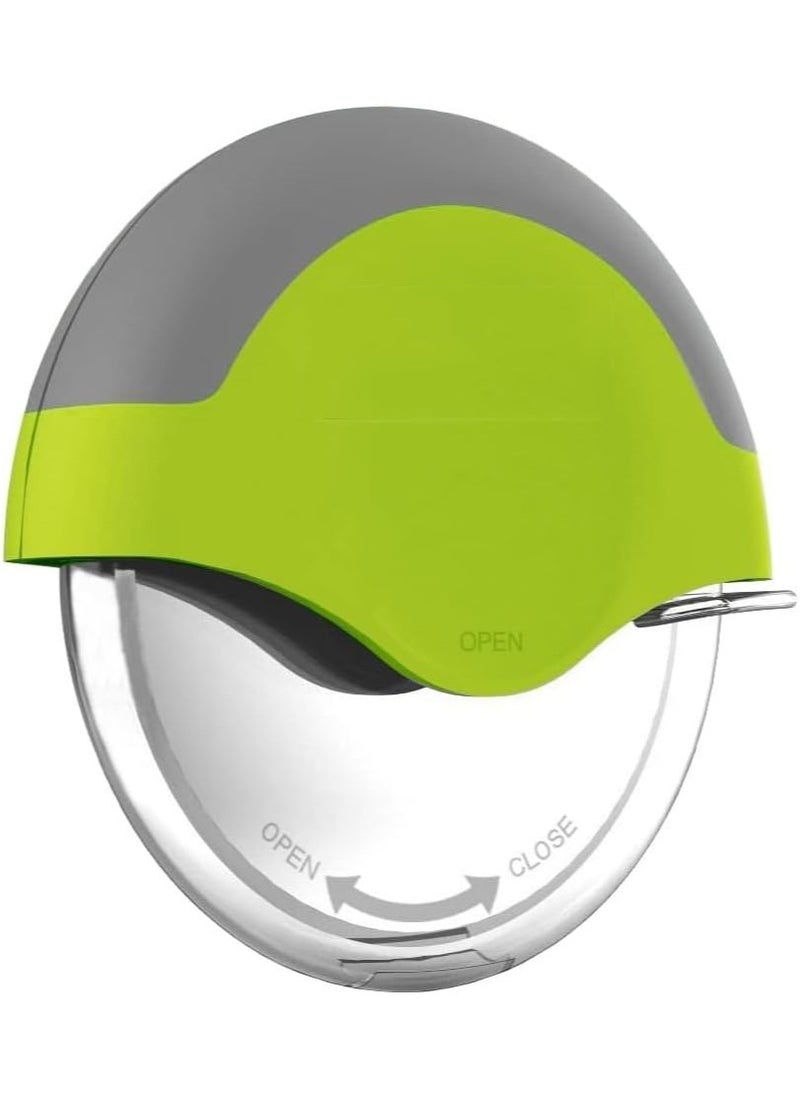 LENND Pizza Cutter Wheel with Protective Blade Cover, Ergonomic Pizza Slicer (Green)  - Image 1