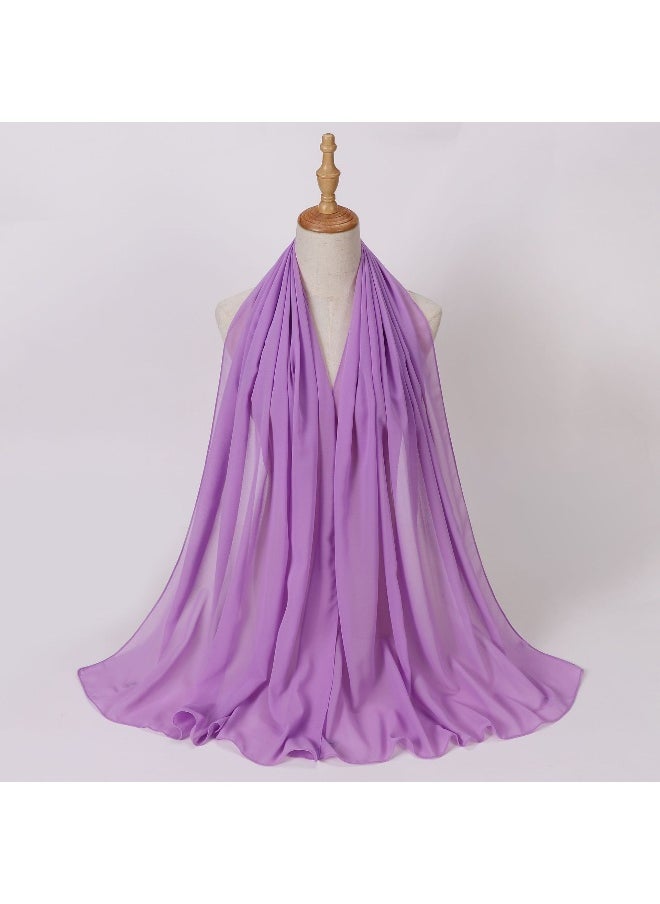 Cross-Border Solid Color Pearl Chiffon Scarf - The Perfect Blend of Fashion and Elegance - pzsku/Z7B009F09B83EF211BBB3Z/45/_/1740628142/ee1b157d-35c3-4553-8b5e-c881c3f1ad22