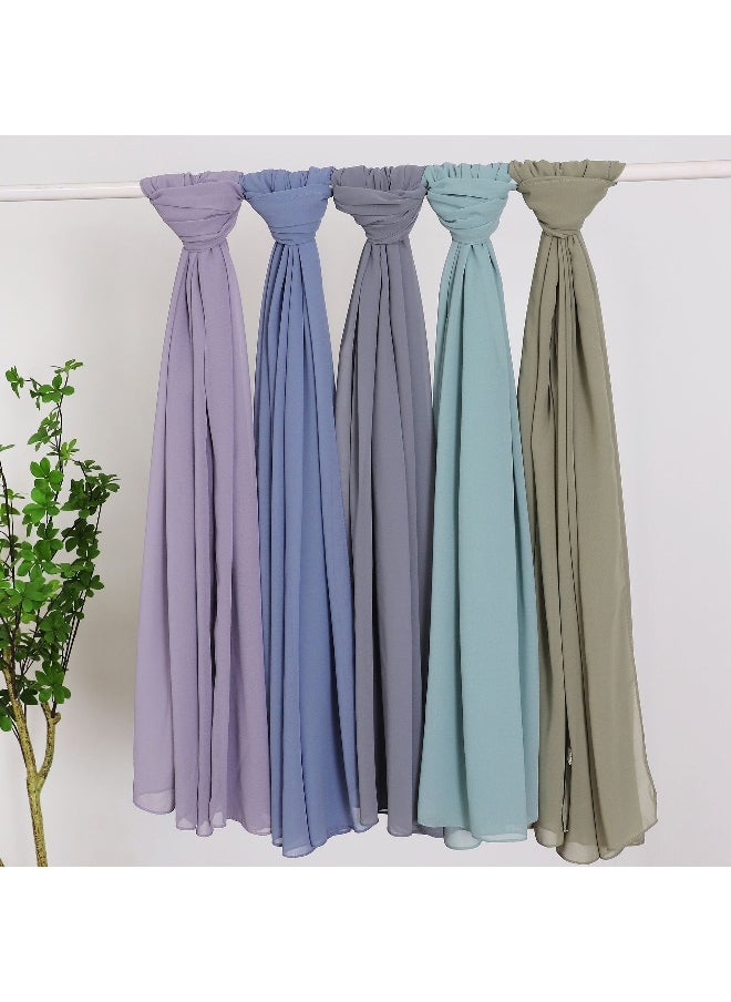 Cross-Border Solid Color Pearl Chiffon Scarf - The Perfect Blend of Fashion and Elegance - pzsku/Z7B009F09B83EF211BBB3Z/45/_/1740628143/1a8c2a13-e486-431b-8ef1-c38185d151f3