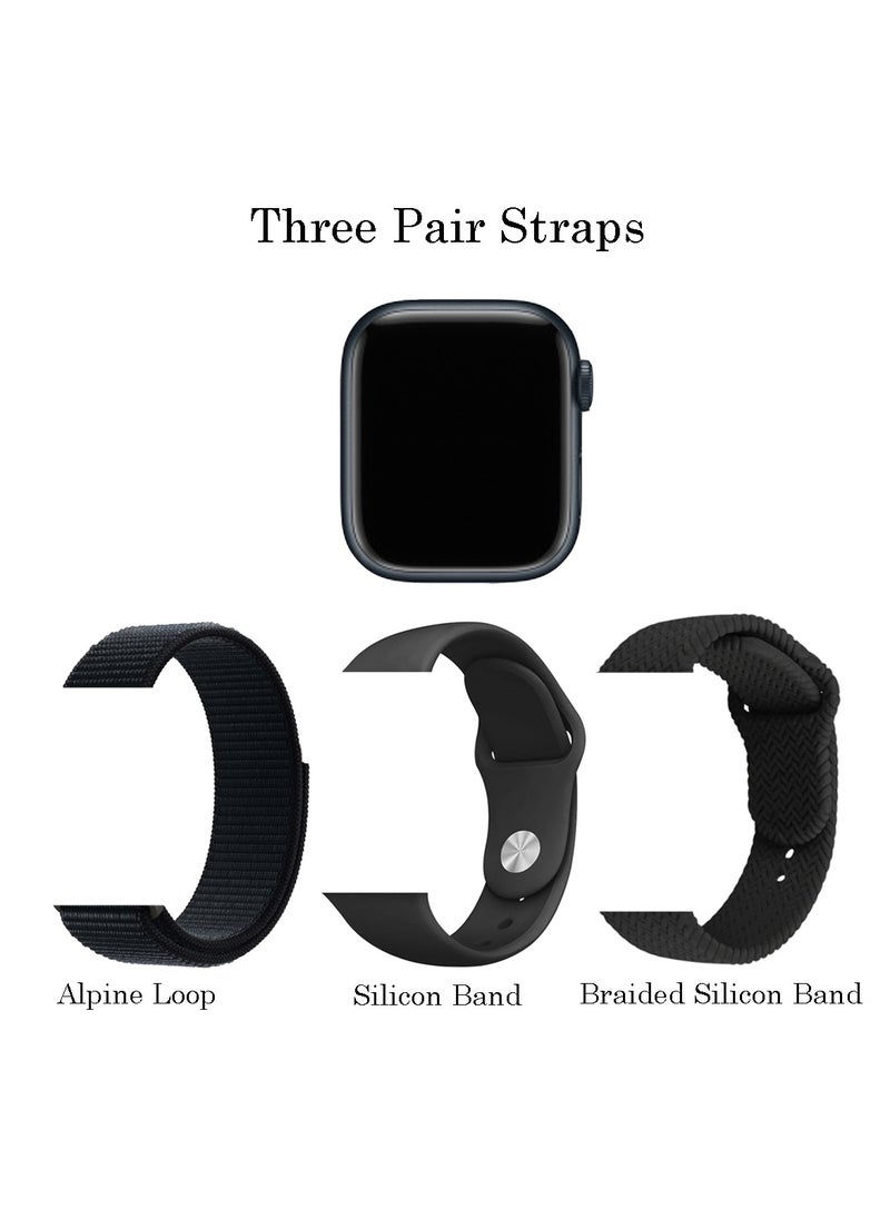 Telzeal - Telzeal S9 2.2 Inch Full Screen AMOLED Display Smart Watch With 3 Pair Strap and Wireless Charger For Ladies and Gents Black - Image 1