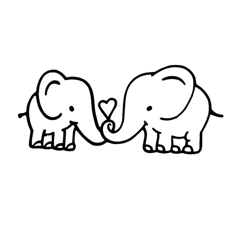 Comet Busters Couple Temporary Tattoo - Elephant - Cute Body Tattoo Body Sticker (BT047) - Image 4