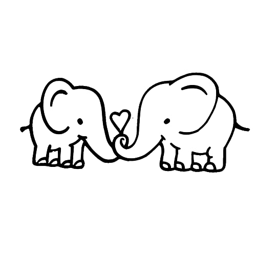 Comet Busters Couple Temporary Tattoo - Elephant - Cute Body Tattoo Body Sticker (BT047) - Image 1