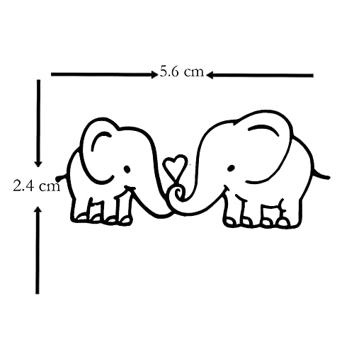 Comet Busters Couple Temporary Tattoo - Elephant - Cute Body Tattoo Body Sticker (BT047) - Image 2