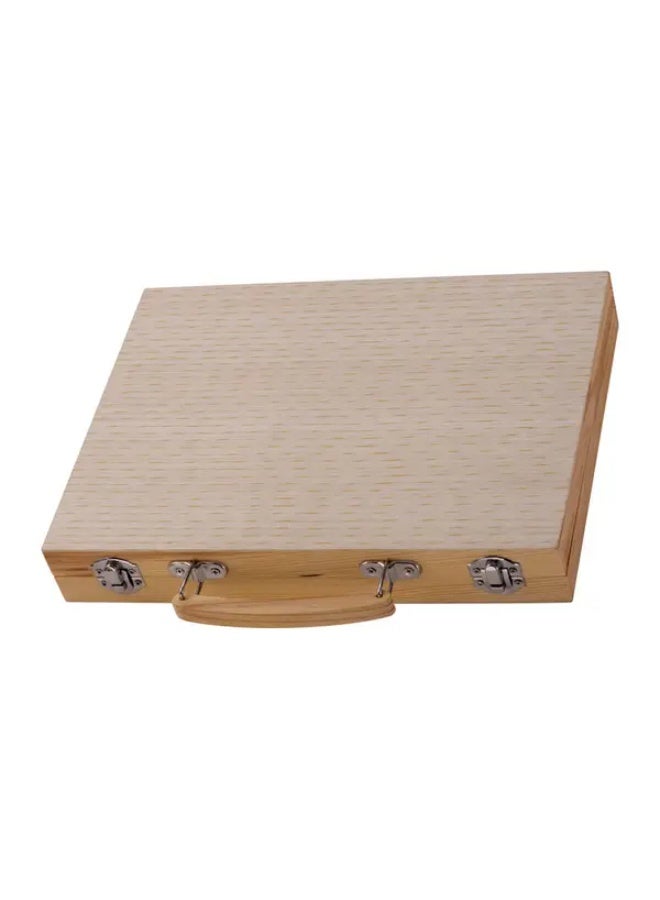 TIGER 70PCS Kids Art Set with Colored Pencils, Watercolor Brushes & Drawing Tools in Wooden Box – Complete Stationery Kit for School & Creative Painting – Ideal Gift for Children – Art Supplies for Boys & Girls – DIY Craft Box for Home, School & Travel - Image 1