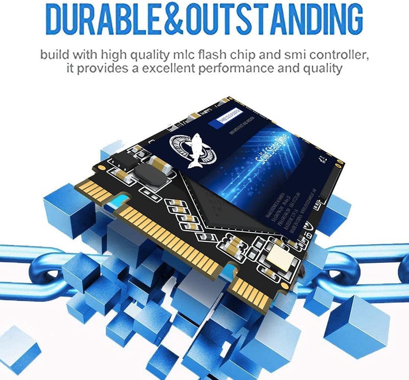 قرص Dogfish M.2 2242 SSD بسعة 1 تيرابايت 3D NAND QLC SATA III 6 جيجابت/ث، قرص تخزين داخلي صلب - متوافق مع أجهزة الكمبيوتر المكتبية والمحمولة (M.2 2242 1 تيرابايت) - Image 4