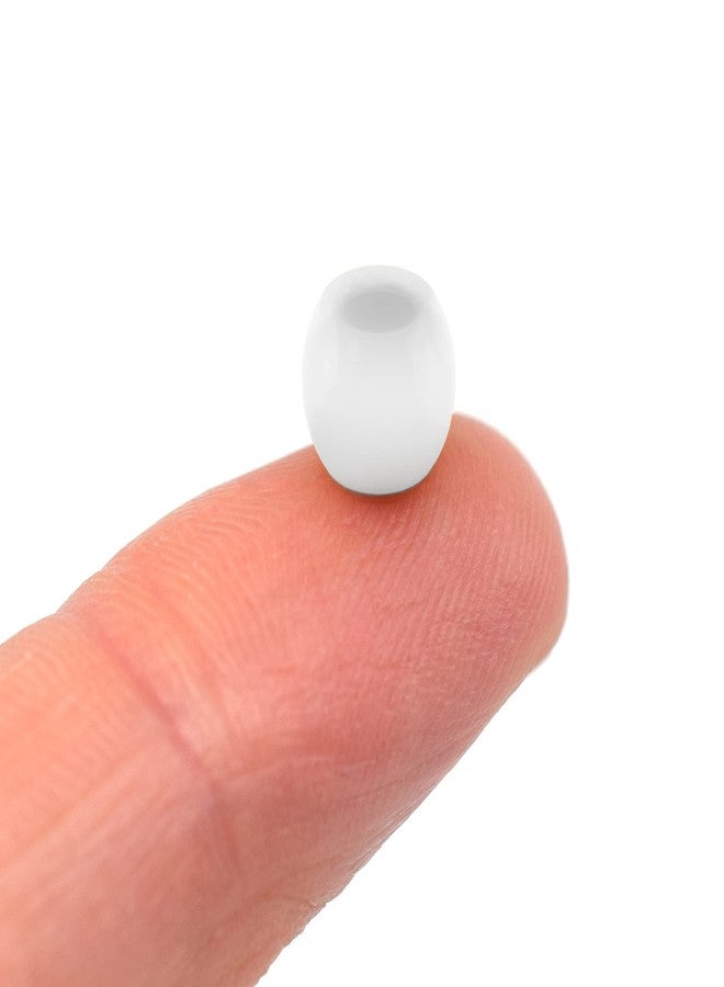 Teak Tuning Eco 85D CNC Poly Fingerboard Wheels - Rounded Shape, 7.5mm Dia, 5mm Wide - White Colorway - Image 4