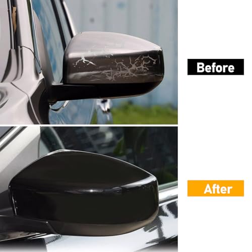 Moonlinks Compatible with Nissan Sentra 2013 2014 2015 2016 2017 2018 2019 Left Side Mirror Cover Replacement, Glossy Black Left Driver Side Door Rearview Mirror Cap Trim - Image 3