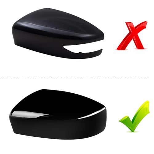 Moonlinks Compatible with Nissan Sentra 2013 2014 2015 2016 2017 2018 2019 Left Side Mirror Cover Replacement, Glossy Black Left Driver Side Door Rearview Mirror Cap Trim - Image 4