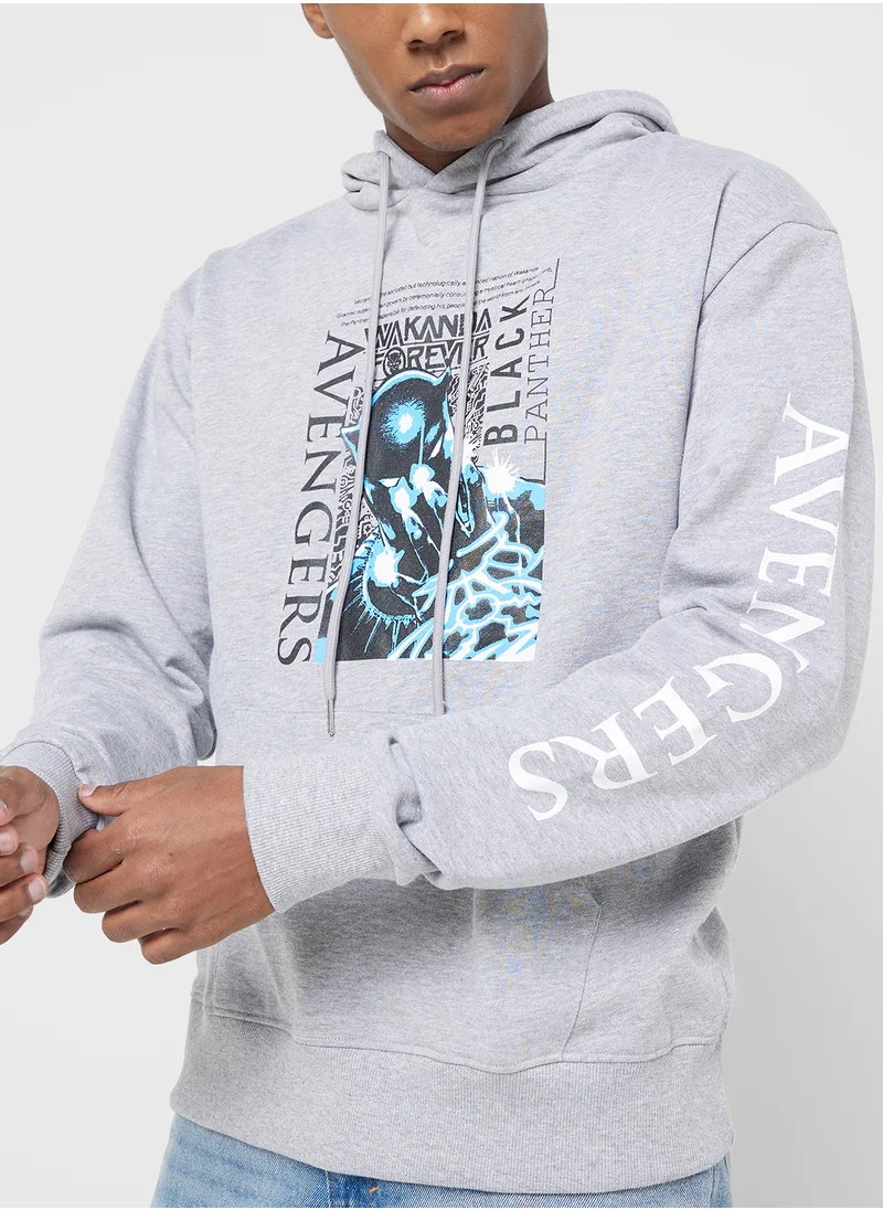 MARVEL Black Panther  Oversized Pullover Hoodie