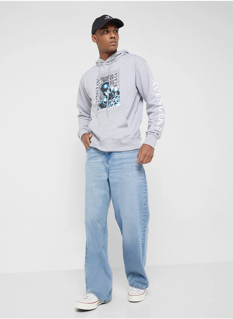 MARVEL Black Panther  Oversized Pullover Hoodie