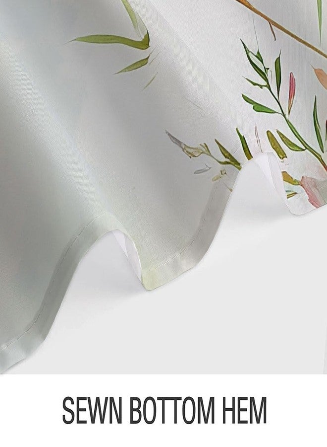 Wathon Easter Shower Curtain Happy Easter Cute Bunny Bathroom Decor Set with Daisy Floral, Cloth Fabric Bathroom Decor Set with Hooks Spring Holiday Shower Curtain 70X70in - Image 5