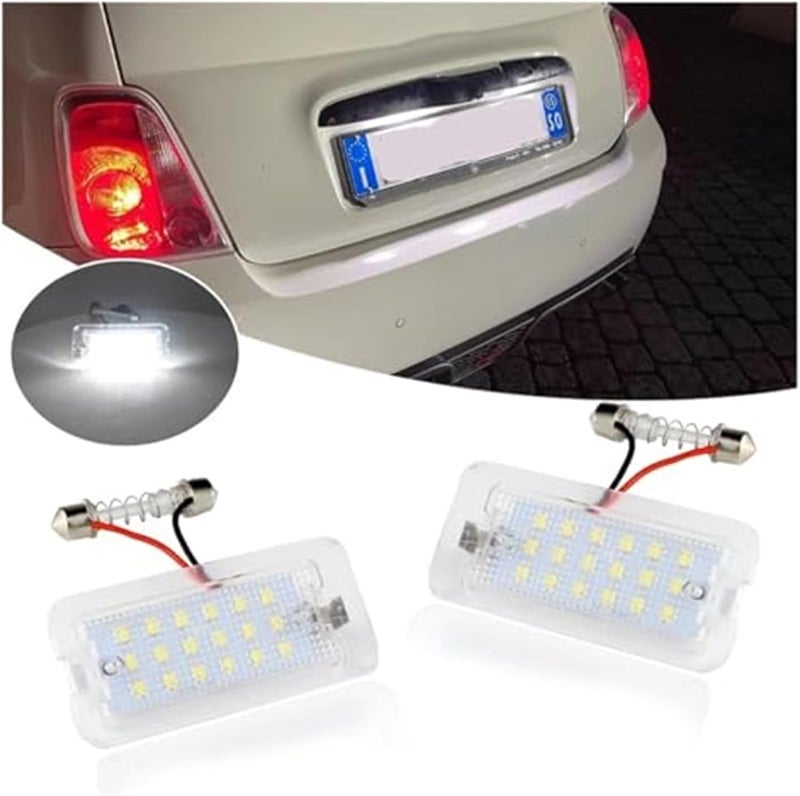 Wivplex 2x License Plate Lights for Fiat 500/Abarth 2007-2016 - Image 2