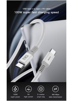 MMG USB C Braided Cable 100W, USB-C to USB-C 2 meter, USB C Charger Cable for iPhone 15, Mac Book Pro 2020, iPad Pro 2020, Switch, Samsung Galaxy all models, Pixel, Laptops and lot more  - Image 2