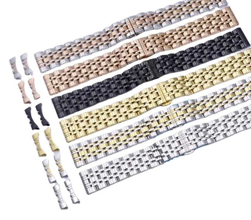 Bluejw Hot Selling Stainless Steel 7-Link Metal Watch Strap – Replace the Watch Strap Easily, Fits 10MM to 24MM Watches - Image 1