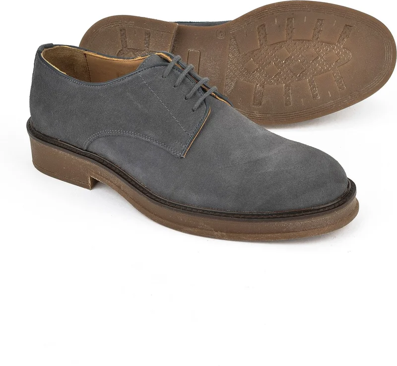 زيا , Men's Genuine Leather Shoes 1431043Z0210 Anthracite