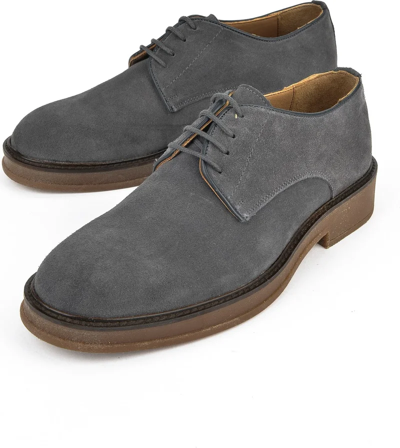 زيا , Men's Genuine Leather Shoes 1431043Z0210 Anthracite