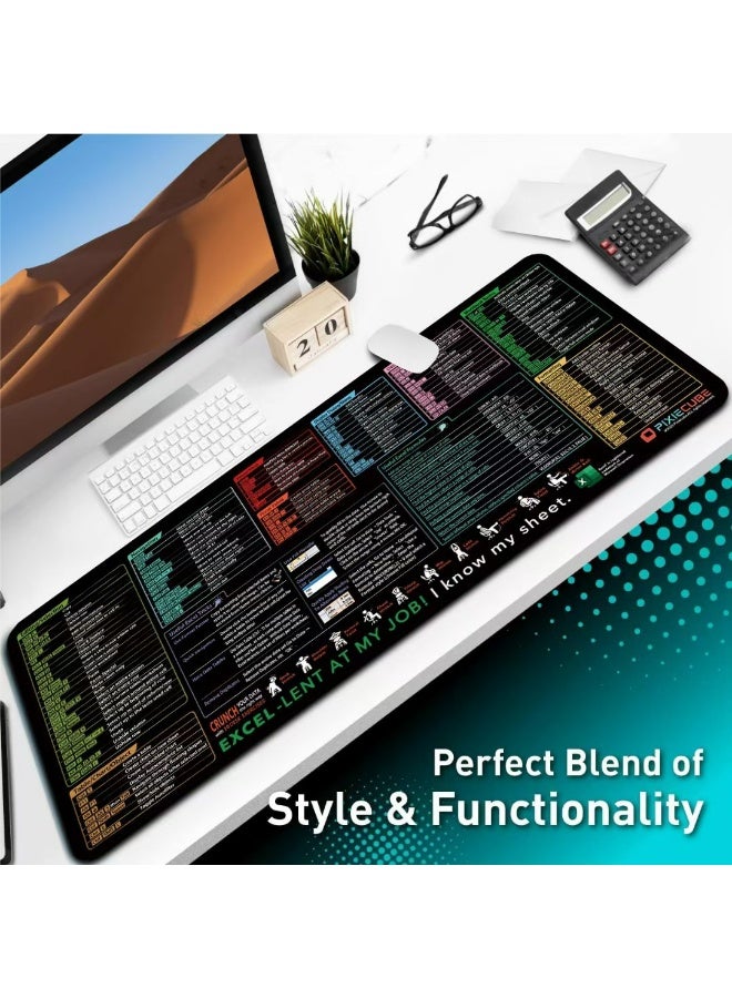 Shortcut Key Text Super Large Mousepad Excel Powerpoint Word Software Mousemat Programmer Custom PC Non-Slip Rubber Desk Mat - Image 3