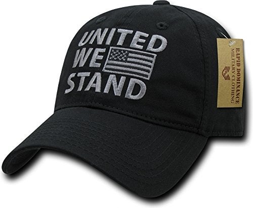 Rapid Dominance Rapiddominance Relaxed Graphic Cap,United We Stand, BLK - Image 1
