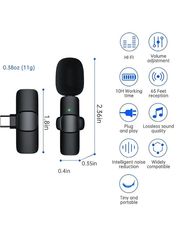 MIC Portable Mini Wireless Microphone K9 Audio Video Recording Smart Noise Reduction Live Broadcast - Image 4