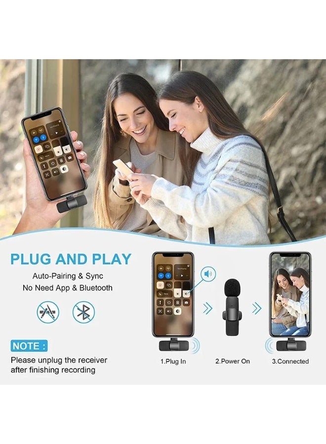 MIC Portable Mini Wireless Microphone K9 Audio Video Recording Smart Noise Reduction Live Broadcast - Image 3