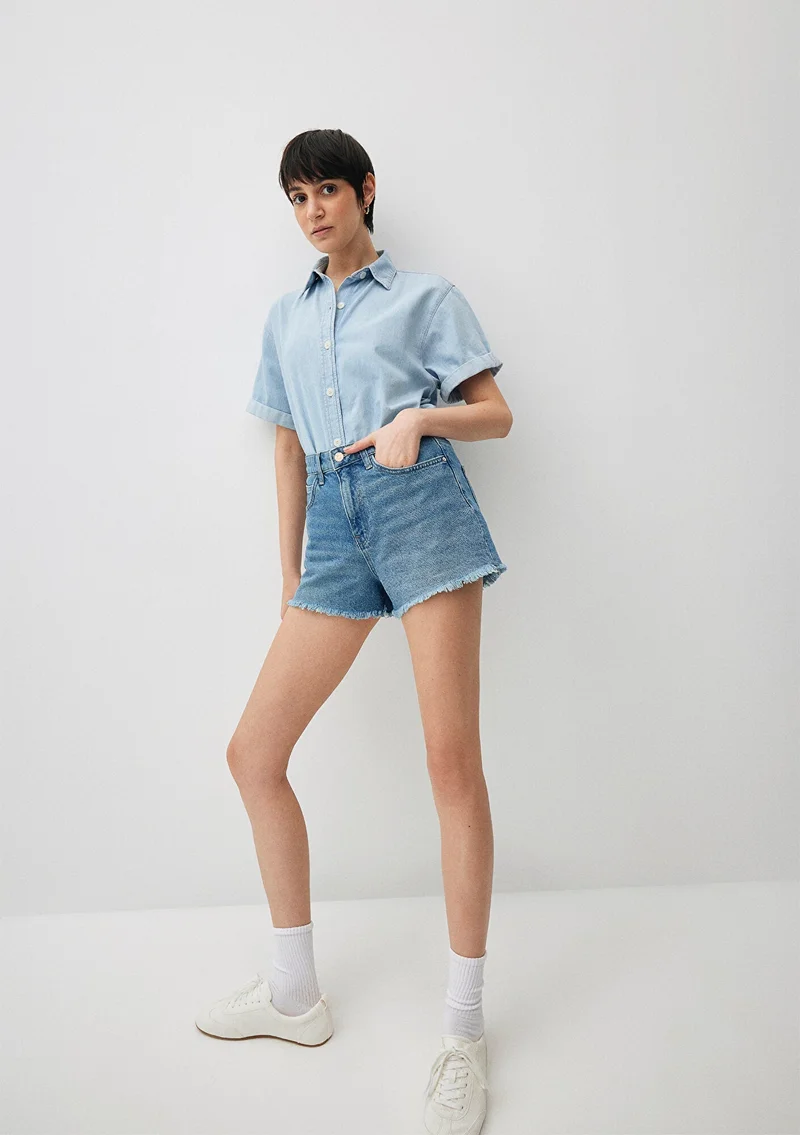 Mavi Cherry Mid Shaded 90s Jean Shorts