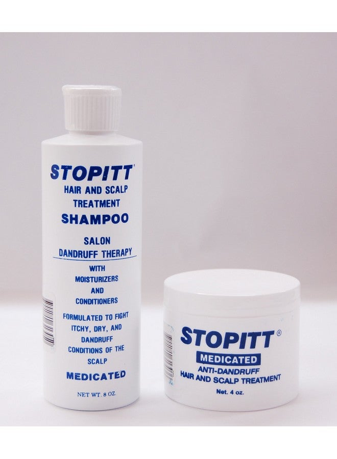 Stopitt Medicated Shampoo 8Oz + Antidandruff Hair And Scalp Treatment 4 Oz - Image 2