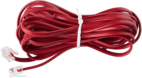 iSoHo Phones: Telephone Cords for Landline Phones – 15FT Phone Cords for Landline Phones to Wall Jack - Superb Sound Quality, Sturdy Materials - Crimson Red - Fits All RJ11 Phone Plug-ins - Image 1