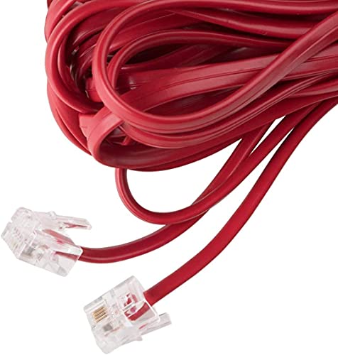 iSoHo Phones: Telephone Cords for Landline Phones – 15FT Phone Cords for Landline Phones to Wall Jack - Superb Sound Quality, Sturdy Materials - Crimson Red - Fits All RJ11 Phone Plug-ins - Image 3