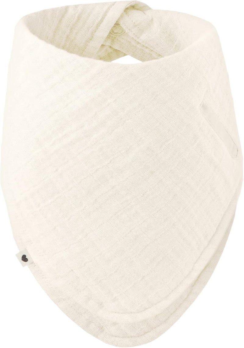 Bibs Bandana Bib - Ultra-Soft Organic Cotton Baby Bib, Ivory, Onesize (0-36 Months) - Image 1