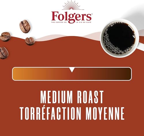 Folgers Classic Roast Medium Dark Roast, Ground Coffee, 816g Canister - Image 2