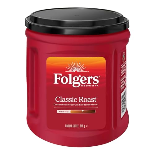 Folgers Classic Roast Medium Dark Roast, Ground Coffee, 816g Canister - Image 1