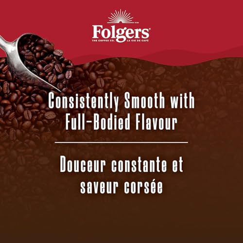 Folgers Classic Roast Medium Dark Roast, Ground Coffee, 816g Canister - Image 3