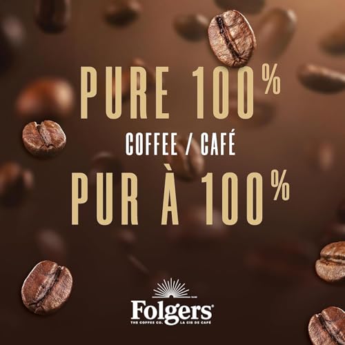 Folgers Classic Roast Medium Dark Roast, Ground Coffee, 816g Canister - Image 4