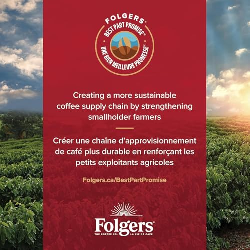 Folgers Classic Roast Medium Dark Roast, Ground Coffee, 816g Canister - Image 5