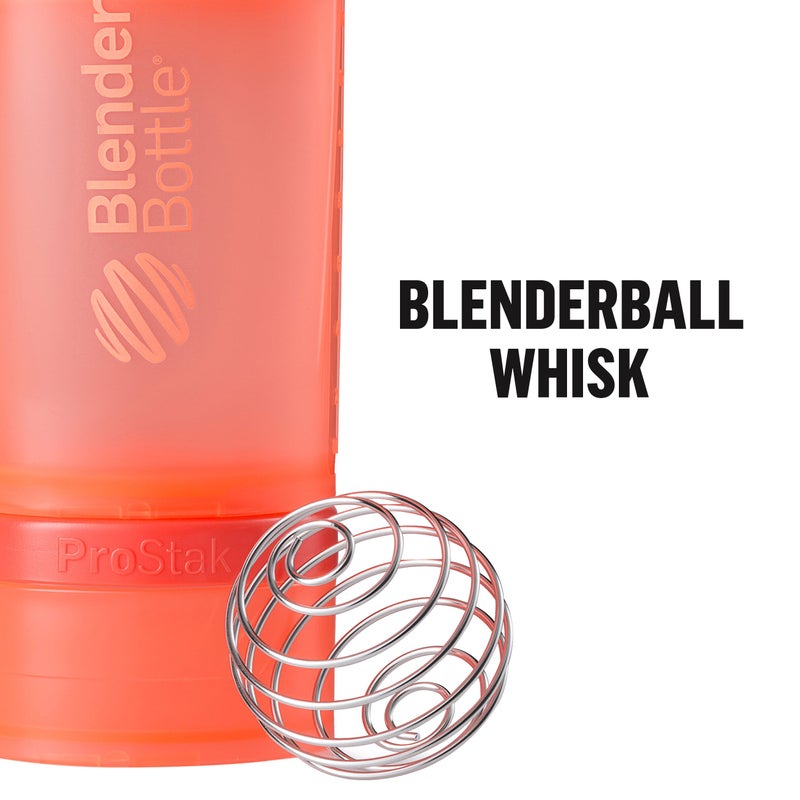 BlenderBottle زجاجة خلط BlenderBottle مع منظم حبوب ومساحة لتخزين مسحوق البروتين نظام ProStak، سعة 22 أونصة، رمادي حصوي - Image 3