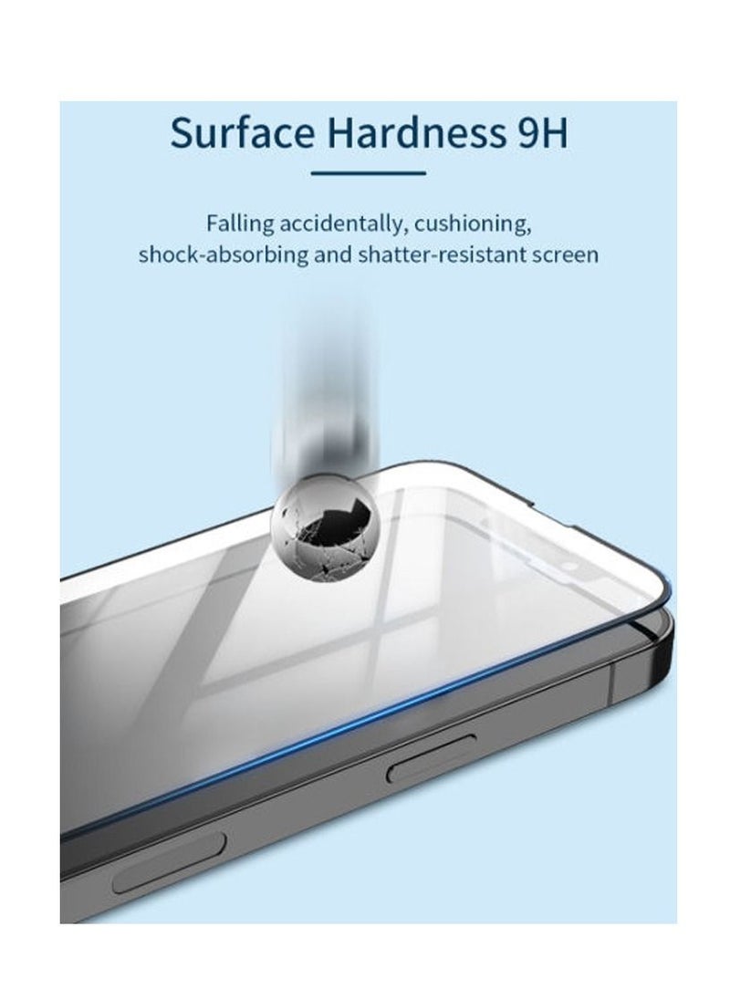 MOCOM Apple iPhone 13 Pro Max Glass Screen Protector Tempered Glass for  13promax Black  - Image 4