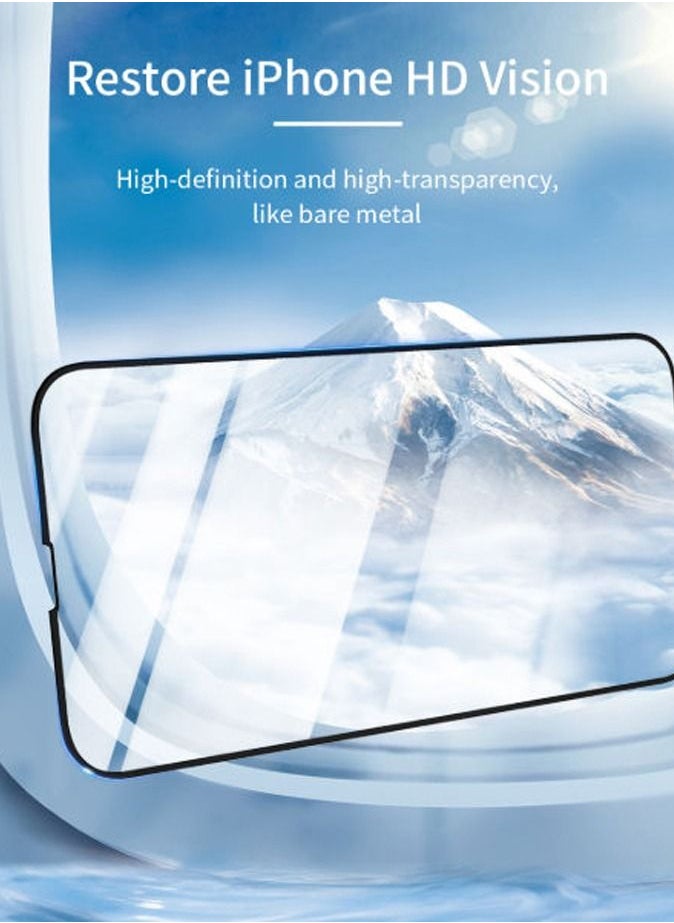 MOCOM Apple iPhone 13 Pro Max Glass Screen Protector Tempered Glass for  13promax Black  - Image 3