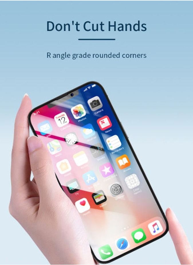MOCOM Apple iPhone 13 Pro Max Glass Screen Protector Tempered Glass for  13promax Black  - Image 5