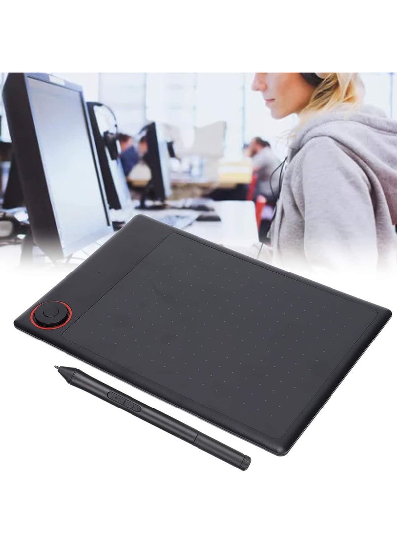 GGOOT Graphics Drawing Tablet, Large Active Area Digital Pen Tablet, Student Drawing Tablet with 4 Hot Keys Passive Stylus of 8192 Levels Pressure with Case Applicable to various systems, Black  - Image 3