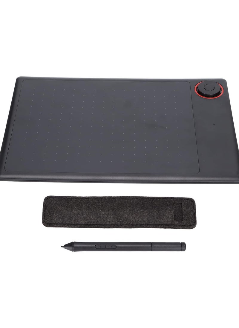 GGOOT Graphics Drawing Tablet, Large Active Area Digital Pen Tablet, Student Drawing Tablet with 4 Hot Keys Passive Stylus of 8192 Levels Pressure with Case Applicable to various systems, Black  - Image 1