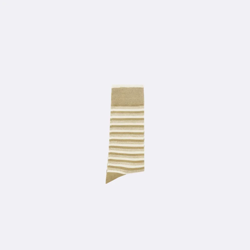 Faguo Set of 3X Socks - Beige Stripes, Red and Palm Trees