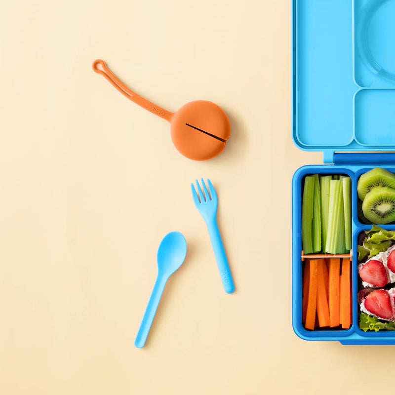 Omie OmieBox Utensil Refill Pack for OmiePod - Matches Capri Blue, Sunrise Orange or Mint Green OmieBox Utensil Set with Case - Reusable, Travel, Lunch Boxes - 3 spoons + 3 forks | PODS NOT INCLUDED - Image 2